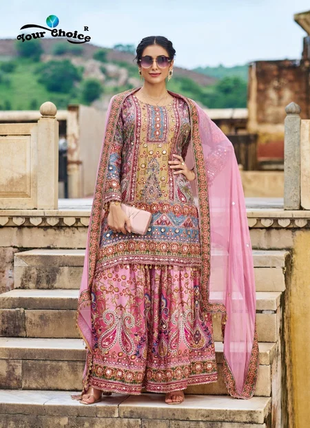 Seerat By Your Choice Heavy Chinon Rajwadi Sharara Suit
